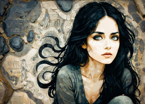 swath,gothic portrait,antique background,the enchantress,portrait background,fantasy art,photo painting,fantasy portrait,gothic woman,art painting,boho art,world digital painting,black pearl,sorceress,art background,mystical portrait of a girl,girl in a long,italian painter,clementine,clary,Illustration,Vector,Vector 21
