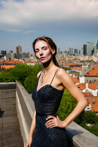 young model istanbul,city ​​portrait,on the roof,elbphilharmonie,paris balcony,girl in a long dress,female model,sofia,belgrade,roof top,above the city,rooftop,birce akalay,portrait photographers,zagreb,portrait background,portrait photography,fashion shoot,city skyline,city view,Female,Eastern Europeans,Side Braid,Youth adult,M,Confidence,Evening Dress,Outdoor,Urban Rooftop