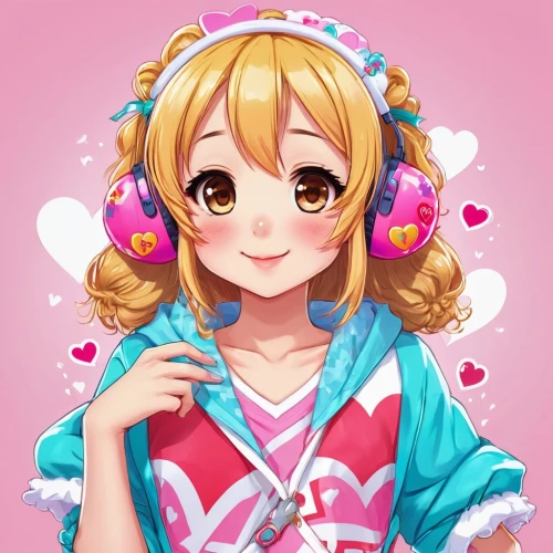 honoka,love live,headphone,tsumugi kotobuki k-on,mikuru asahina,listening to music,sonoda love live,nico,kawaii,headphones,japanese idol,cute heart,colorful heart,idol,earphone,heart pink,candy island girl,valentine background,kawaii girl,heart background,Illustration,Japanese style,Japanese Style 02