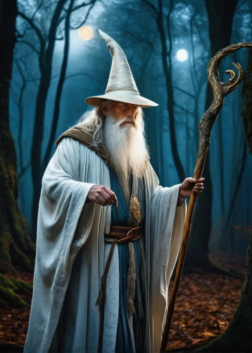 gandalf,the wizard,wizard,fantasy picture,jrr tolkien,magus,lord who rings,mage,wizards,fantasy art,fantasy portrait,male elf,albus,father frost,druid,broomstick,summoner,heroic fantasy,magical adventure,druids,Illustration,Realistic Fantasy,Realistic Fantasy 29