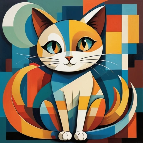 cat vector,cartoon cat,adobe illustrator,cubism,cat on a blue background,geometrical animal,calico cat,vector graphic,cat image,geometrical cougar,felidae,wpap,vector illustration,cat frame,capricorn kitz,cool pop art,cat cartoon,cat portrait,vector art,drawing cat,Art,Artistic Painting,Artistic Painting 45