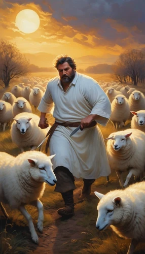 the good shepherd,good shepherd,east-european shepherd,shepherd,shepherd romance,shepherds,biblical narrative characters,shepherd dog,the sheep,sheep shearer,flock of sheep,a flock of sheep,counting sheep,pyrenean shepherd,shoun the sheep,wolf in sheep's clothing,male sheep,sheep-dog,new testament,shear sheep,Illustration,Realistic Fantasy,Realistic Fantasy 30