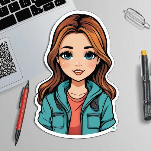 vector illustration,clipart sticker,pencil icon,vector art,vector graphic,flat blogger icon,illustrator,vector design,dribbble icon,fashion vector,vector graphics,girl with speech bubble,blogger icon,custom portrait,vector image,vector girl,tiktok icon,vector images,dribbble logo,dribbble,Unique,Design,Sticker