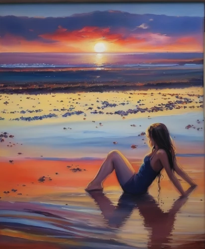 oil painting on canvas,oil painting,art painting,painting technique,beach landscape,oil on canvas,glass painting,sunset beach,photo painting,girl on the dune,coast sunset,beach background,seascape,sea landscape,sunrise beach,acrylic,girl walking away,painting,sea beach-marigold,sun and sea,Illustration,Paper based,Paper Based 04