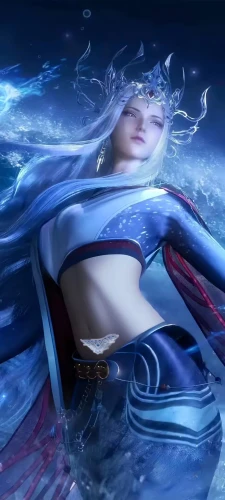 fantasy woman,blue enchantress,ice queen,goddess of justice,winterblueher,god of the sea,water-the sword lily,cg artwork,siren,fantasia,elsa,water rose,wonderwoman,tiber riven,show off aurora,the wind from the sea,monsoon banner,star mother,aquarius,full hd wallpaper
