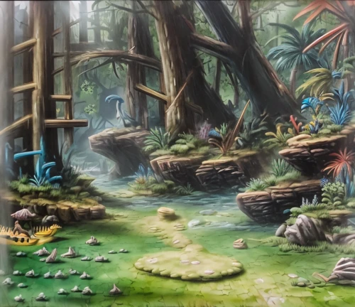 fairy forest,fairy village,cartoon video game background,cartoon forest,fairy world,playmat,elven forest,druid grove,fantasy landscape,mushroom landscape,enchanted forest,forest glade,riparian forest,bird kingdom,swampy landscape,background with stones,children's background,rain forest,forest floor,rainforest