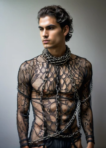 snake skin,harness,chain mail,harnessed,biomechanical,male model,see-through clothing,mesh,mesh and frame,maori,wire mesh,matador,itamar kazir,gothic fashion,garment,openwork,webbing clothes moth,patterned,bodyworn,bodice,Photography,Artistic Photography,Artistic Photography 11