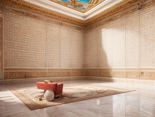 marble palace,interior design,ornate room,interior decoration,interior decor,danish room,egyptian temple,persian architecture,royal interior,gold wall,3d rendering,moroccan pattern,great room,almond tiles,neoclassical,luxury bathroom,ceramic floor tile,the throne,tile flooring,3d render