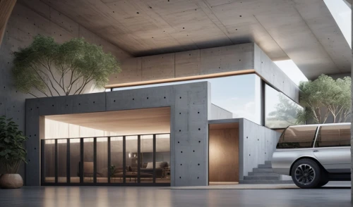 cubic house,underground garage,garage door,volkswagen crafter,folding roof,open-plan car,modern office,camper van isolated,smart home,cube house,garage,3d rendering,prefabricated buildings,exposed concrete,archidaily,modern architecture,cargo car,compact van,smart house,modern house,Photography,General,Natural