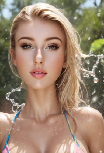 photoshoot with water,wet,wet girl,water splash,wet body,beautiful young woman,female beauty,barbie,milk splash,in water,splashing,beautiful women,elsa,blonde woman,cool blonde,watering,airbrushed,attractive woman,mascara,blonde girl