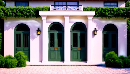 exterior decoration,luxury property,beverly hills,bendemeer estates,house entrance,luxury home,plantation shutters,beverly hills hotel,front door,stucco wall,mansion,luxury real estate,garden door,gold stucco frame,blue doors,classical architecture,private house,neoclassical,beautiful home,hinged doors,Illustration,Retro,Retro 14