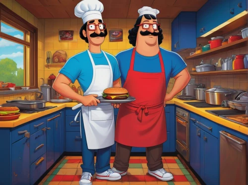 chefs,cooking book cover,cooks,cooking show,chef,men chef,carbossiterapia,chef hats,cookery,cook ware,big kitchen,cooking,mario bros,food and cooking,super mario brothers,star kitchen,cookware and bakeware,food icons,chefs kitchen,ernie and bert,Illustration,American Style,American Style 08