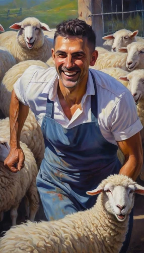 sheep shearer,east-european shepherd,shepherd,sheep shearing,the good shepherd,sheared sheep,good shepherd,male sheep,sheep portrait,shepherd romance,the sheep,ewe,sheep knitting,shepherds,bales,wool sheep,ronaldo,sheep,shear sheep,ovis gmelini aries,Illustration,Realistic Fantasy,Realistic Fantasy 30