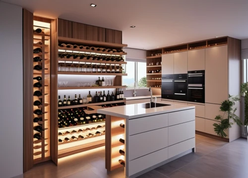 wine cellar,wine rack,wine cooler,wine boxes,modern kitchen,modern kitchen interior,wine bottle range,kitchen design,wine bar,under-cabinet lighting,modern minimalist kitchen,kitchenette,kitchen interior,wine bottles,kitchen cabinet,pantry,tile kitchen,bottle corks,wine house,storage cabinet,Photography,General,Realistic