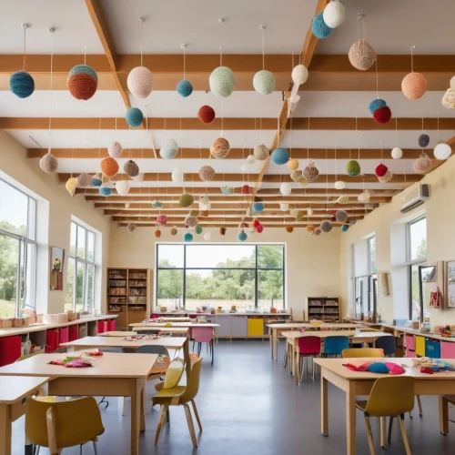 children's interior,school design,montessori,children's room,kindergarten,nursery,nursery decoration,preschool,colorful balloons,rainbow color balloons,kids room,children learning,play area,classroom,playschool,children's operation theatre,pediatrics,daycare,gymnastics room,elementary school,Photography,General,Realistic