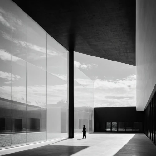glass facade,archidaily,daylighting,forms,architecture,architectural,glass wall,glass facades,contemporary,futuristic art museum,modern architecture,arq,opaque panes,kirrarchitecture,structure silhouette,school design,japanese architecture,architect,light and shadow,glass building,Illustration,Black and White,Black and White 33