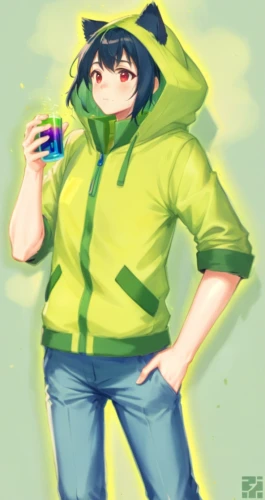 hoodie,parka,lemonsoda,nepeta,aa,aaa,yuzu,matcha,osomatsu,lime,nico,summer clothing,matcha powder,chara,citrus,raincoat,rain suit,winter clothing,green jacket,green tea,Anime,Anime,Realistic