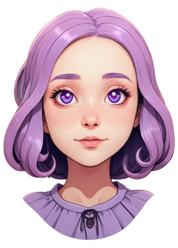 acerola,violet head elf,stylized macaron,zodiac sign libra,custom portrait,plum,twitch icon,flat blogger icon,la violetta,eglantine,violet,anemone hupehensis september charm,lilacs,acerola family,libra,vector girl,anemone purple floral,lilac,doll's facial features,cute cartoon character,Illustration,Realistic Fantasy,Realistic Fantasy 47