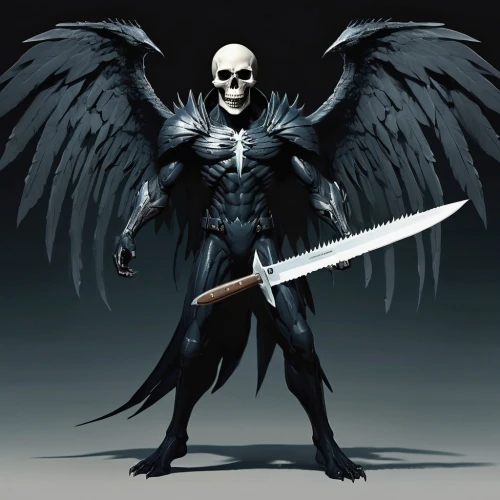 angel of death,dark angel,black angel,shinigami,grimm reaper,death god,death angel,grim reaper,reaper,corvus,archangel,dance of death,corvin,the archangel,3d crow,business angel,vanitas,cleanup,black raven,skeletal,Conceptual Art,Fantasy,Fantasy 02