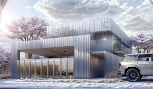 cubic house,winter house,cube house,snow roof,snowhotel,snow house,mercedes eqc,modern house,modern architecture,eco-construction,3d rendering,dunes house,cube stilt houses,inverted cottage,residential house,archidaily,volvo xc90,frame house,residential,appartment building