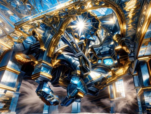 biomechanical,sigma,dark blue and gold,fractalius,drg,excalibur,gentiana,golden frame,paladin,high volt,mecha,metallic,knight star,nova,neottia nidus-avis,atlas,archangel,destroy,centurion,heavy object