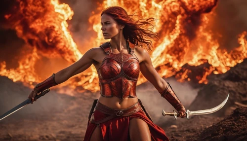 female warrior,warrior woman,fire angel,fire siren,fiery,woman fire fighter,red chief,fantasy woman,fire background,wonderwoman,fire devil,fantasy warrior,firedancer,fire-eater,athena,fire dancer,red skin,huntress,flame of fire,strong woman,Photography,General,Cinematic
