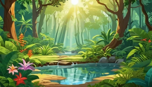 cartoon video game background,forest background,tropical floral background,rainforest,landscape background,mobile video game vector background,frog background,tropical jungle,cartoon forest,fairy forest,children's background,rain forest,forest landscape,jungle,summer background,idyllic,spring background,background vector,oasis,background images