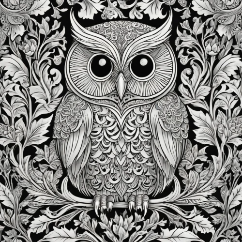 owl pattern,owl mandala pattern,owl art,owl background,owl digital paper,paisley digital background,owl,boobook owl,owl drawing,paisley pattern,owl nature,bart owl,seamless pattern,owl-real,plaid owl,owls,bubo bubo,hoot,reading owl,large owl,Illustration,Black and White,Black and White 05