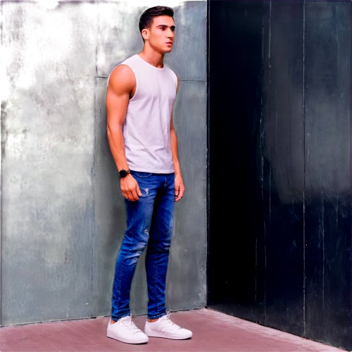 skinny jeans,jeans background,white clothing,blue jeans,young model istanbul,sleeveless shirt,male model,bluejeans,blue shoes,denim background,boy model,denim jeans,undershirt,high jeans,photo shoot with edit,concrete background,jogger,standing man,greek god,moroccan,Art,Artistic Painting,Artistic Painting 03