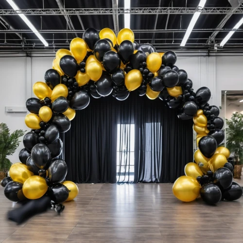 gold and black balloons,chrysanthemum exhibition,golden wreath,party decoration,balloons mylar,inflatable ring,emoji balloons,nest workshop,vernissage,party garland,balloon-like,installation,garland,klaus rinke's time field,party decorations,yellow ball plant,foil balloon,semi circle arch,luminous garland,garlands