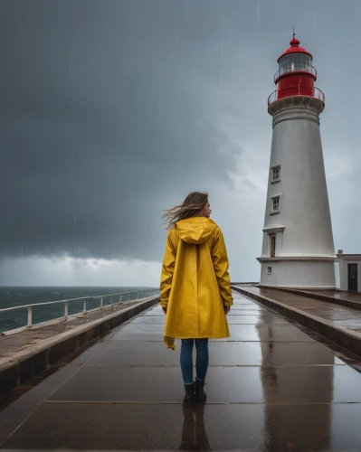 tynemouth,raincoat,scheveningen,helgoland,petit minou lighthouse,north cape,walking in the rain,weatherproof,northern ireland,the north sea,protection from rain,north sea,lighthouse,red coat,whitby,electric lighthouse,westerhever,ameland,red lighthouse,uk sea,Photography,General,Natural