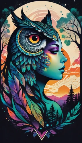 psychedelic art,shamanic,pachamama,shamanism,peacock eye,hamsa,owl nature,third eye,cosmic eye,owl art,owl,all seeing eye,peacock,tapestry,mother earth,owl background,owl-real,zodiac sign libra,boho art,fairy peacock,Illustration,Realistic Fantasy,Realistic Fantasy 20