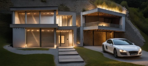 luxury property,underground garage,cubic house,cube house,rolls-royce wraith,alfa romeo mito,modern house,luxury real estate,dunes house,luxury home,folding roof,cadillac cts-v,rolls-royce ghost,driveway,3d rendering,cadillac cts,automotive exterior,rolls-royce phantom v,lancia delta,private house,Photography,General,Realistic