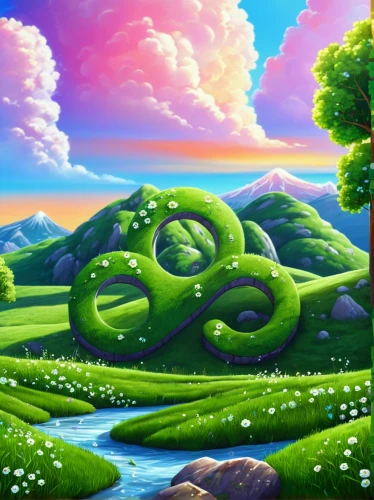 cartoon video game background,mushroom landscape,landscape background,fantasy landscape,green landscape,salt meadow landscape,green valley,an island far away landscape,mountainous landscape,children's background,mountain landscape,panoramical,swampy landscape,frog background,nature landscape,3d background,mountain scene,world digital painting,golf course background,background vector,Conceptual Art,Fantasy,Fantasy 21