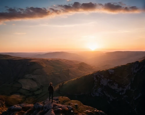mountain sunrise,peak district,paraglider sunset,full hd wallpaper,the spirit of the mountains,carpathians,donegal,landscapes beautiful,mountain guide,immenhausen,daybreak,alpine sunset,the horizon,malham cove,derbyshire,landscape background,first light,towards the top of man,wales,asturias,Photography,General,Cinematic