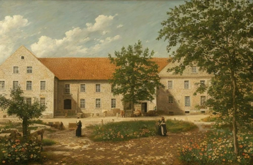 dutch mill,rubjerg knude,groenendael,karrenwiel,the garden society of gothenburg,boitzenburg,poppelsdorf,farmhouse,village scene,kerken,private estate,zwartnek arassari,würzburg residence,küppersbusch,house hevelius,old mill,abbaye de belloc,landsberg,mill,danish house,Art sketch,Art sketch,15th Century