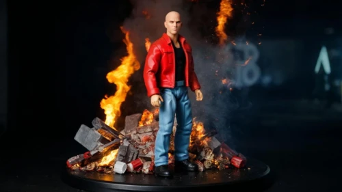 3d figure,action figure,actionfigure,game figure,collectible action figures,model train figure,marvel figurine,fire master,figurine,fire devil,play figures,burning house,firebrat,miniature figure,christmas figure,flickering flame,vax figure,fire marshal,diorama,toy photos