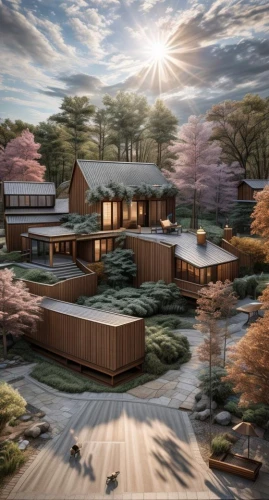 hanok,japanese architecture,japanese zen garden,ginkaku-ji,3d rendering,eco hotel,mid century house,feng shui golf course,ryokan,archidaily,school design,korean folk village,floating huts,asian architecture,japan garden,chinese architecture,eco-construction,dunes house,zen garden,japanese garden