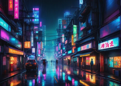 shinjuku,tokyo,tokyo city,cyberpunk,colorful city,osaka,taipei,shibuya,tokyo ¡¡,kyoto,cityscape,shanghai,vapor,fantasy city,alley,kowloon,hong kong,neon arrows,japan,alleyway,Illustration,Realistic Fantasy,Realistic Fantasy 34