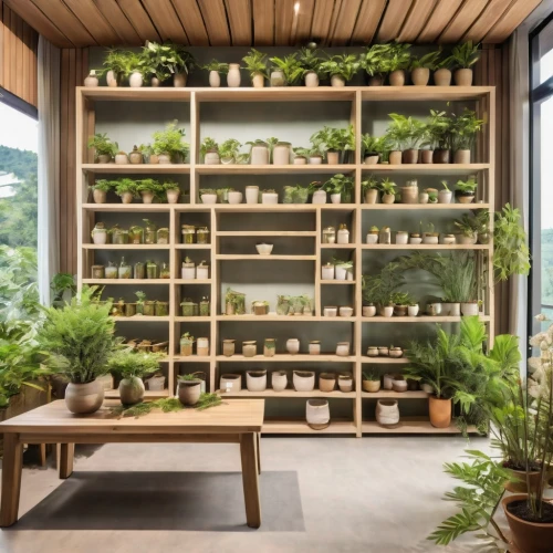 shelves,house plants,plant community,shelving,hahnenfu greenhouse,bamboo plants,greenhouse,wooden shelf,garden herbs,garden shed,apothecary,houseplant,culinary herbs,pantry,balcony garden,container plant,potted plants,naturopathy,medicinal herbs,indoor,Photography,General,Realistic