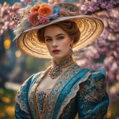 victorian lady,beautiful bonnet,victorian fashion,the hat of the woman,victorian style,vintage floral,vintage fashion,the victorian era,vintage woman,vintage flowers,flower hat,southern belle,cinderella,fairy peacock,woman's hat,splendor of flowers,beautiful girl with flowers,romantic portrait,vintage women,spring crown,Photography,General,Fantasy