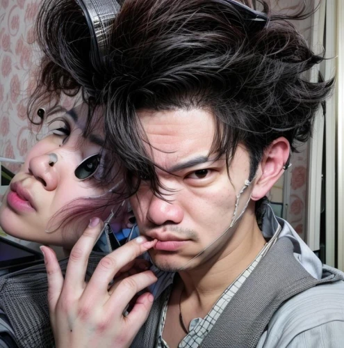 hairstyler,hairstylist,hairdressing,vamps,hair dresser,chonmage,photo shooting,hairdresser,photo studio,cosplay image,hairgrip,shishamo,japanese style,pin hair,hairstyle,hair care,partnerlook,hairdressers,kame sennin,vintage man and woman