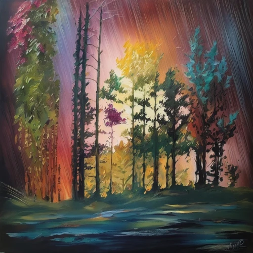 forest landscape,fall landscape,autumn landscape,autumn forest,forest background,mixed forest,autumn trees,forest fire,deciduous forest,trees in the fall,coniferous forest,forest glade,the trees in the fall,oil painting on canvas,larch trees,art painting,forest of dreams,forests,painted tree,larch forests,Illustration,Paper based,Paper Based 04