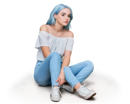 lycia,blue hair,jeans background,baby blue,winterblueher,virgo,denim background,poppy,fashion vector,blu,pale,light blue,denim jumpsuit,aqua,grey background,girl on a white background,azure,smurf figure,mermaid background,portrait background,Photography,Black and white photography,Black and White Photography 10