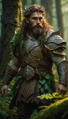 thorin,male elf,dwarf sundheim,forest man,heroic fantasy,dwarf,dwarves,forest king lion,druid,aquaman,norse,fantasy picture,dwarf cookin,woodsman,hobbit,biblical narrative characters,bordafjordur,htt pléthore,male character,elven forest,Illustration,Retro,Retro 02