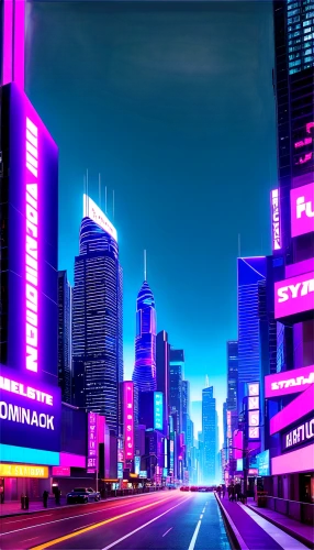 colorful city,neon arrows,neon sign,neon lights,city trans,neon light,shinjuku,city highway,time square,fantasy city,city at night,city lights,cityscape,tokyo city,pink city,city scape,evening city,pink-purple,city skyline,dusk background,Conceptual Art,Sci-Fi,Sci-Fi 06
