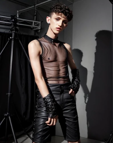 leather,harness,black leather,pvc,male model,leather texture,harnessed,chain link,leather boots,harnesses,bin bag,latex clothing,latex,austin stirling,mesh,boy model,chains,halter,black,licorice