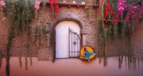 fairy door,harp with flowers,taormina,rapunzel,garden door,sicily window,doorway,el arco,malcesine,liguria,rose arch,italy liguria,the door,sirmione,island of rab,floral and bird frame,riad,calabria,fairy tale castle,san galgano,Illustration,Paper based,Paper Based 04