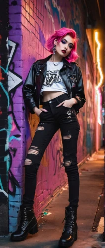 punk,poison,streampunk,toni,cyberpunk,punk design,rockabella,pink hair,grunge,harley quinn,harley,rocker,femme fatale,latex,latex clothing,pvc,fashionista,goth woman,renegade,harlequin,Conceptual Art,Graffiti Art,Graffiti Art 01