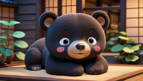 cute bear,ursa,plush bear,bear,cute cartoon character,3d teddy,bear teddy,scandia bear,bear cub,bear guardian,little bear,kawaii panda,chinese panda,baby bear,teddy-bear,3d model,nikko,little panda,black bears,oliang,Unique,3D,3D Character